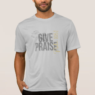 Psalm 105:1 Christelijk T-shirt - "Geef lof"