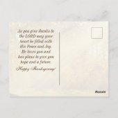 Psalm 107:1 Dank aan de HEER Dankdag Briefkaart (Achterkant)