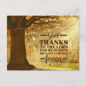Psalm 107:1 Dank aan de HEER Dankdag Briefkaart (Voorkant)