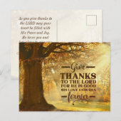 Psalm 107:1 Dank aan de HEER Dankzegging Briefkaart (Voorkant / Achterkant)