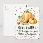 Psalm 107:1, Dankkaart Briefkaart (Voorkant / Achterkant)