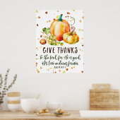 Psalm 107:1, Geef Bedankt Herfst Poster (Keuken)