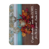 Psalm 107:1 Ik geef bedankt aan de Heere, want Hij Magneet (Verticaal)