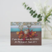 Psalm 107:1 O dankt de Heer, want Hij is Briefkaart (Staand voorkant)