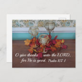 Psalm 107:1 O dankt de Heer, want Hij is Briefkaart (Voorkant / Achterkant)