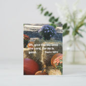 Psalm 107:1 Oh geef bedankt aan de Heer... Briefkaart (Staand voorkant)