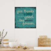 Psalm 107:1 Poster (Keuken)