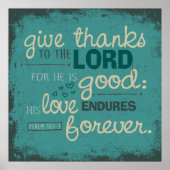 Psalm 107:1 Poster (Voorkant)