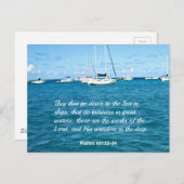 Psalm 107:23-24 Ze die naar het Zee gaan... Briefkaart (Voorkant / Achterkant)