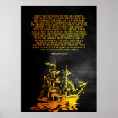 Psalm 107:23-30 Bijbelversie Poster (Voorkant)
