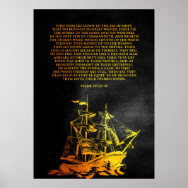 Psalm 107:23-30 Bijbelversie Poster