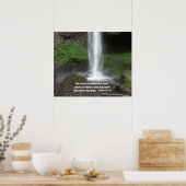 Psalm 107:35 Hij verandert een wildernis in... Poster (Keuken)