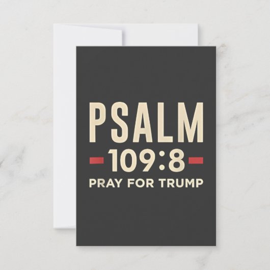 Psalm 109:8 Bid voor de inauguratie van Trump Bedankkaart (Voorkant)