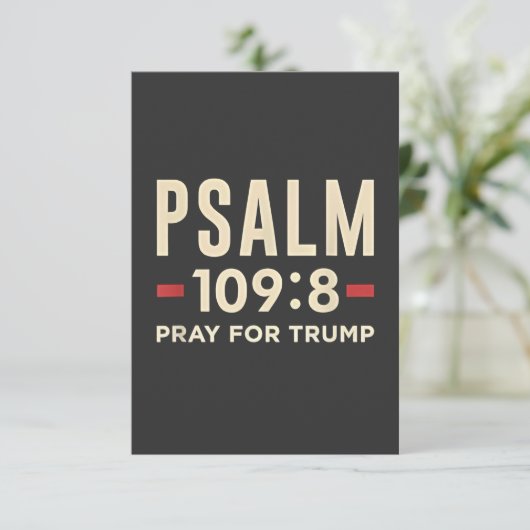 Psalm 109:8 Bid voor de inauguratie van Trump Bedankkaart (Staand voorkant)