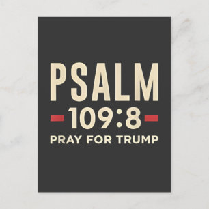 Psalm 109:8 Bid voor de inauguratie van Trump Briefkaart