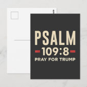 Psalm 109:8 Bid voor de inauguratie van Trump Briefkaart (Voorkant / Achterkant)