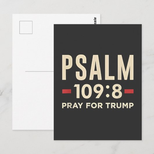 Psalm 109:8 Bid voor de inauguratie van Trump Briefkaart (Voorkant / Achterkant)