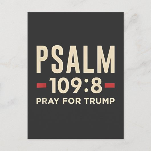 Psalm 109:8 Bid voor de inauguratie van Trump Briefkaart (Voorkant)