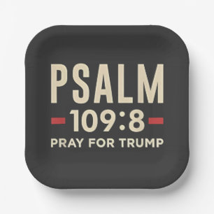 Psalm 109:8 Bid voor de inauguratie van Trump Papieren Bordje