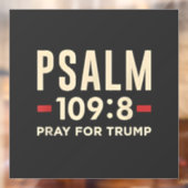 Psalm 109:8 Bid voor de inauguratie van Trump Raamsticker (Vel 2)