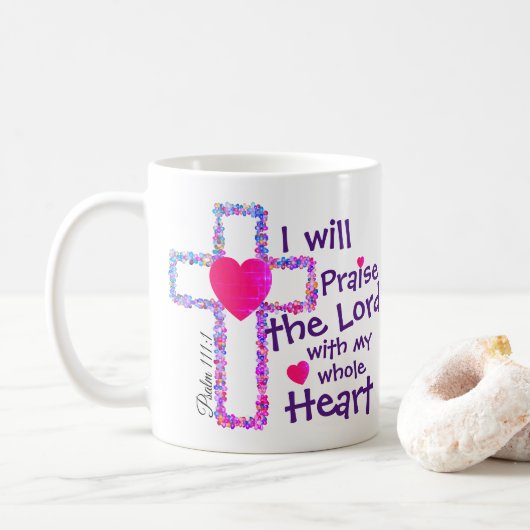 psalm 111.1 koffiemok (Met donut)