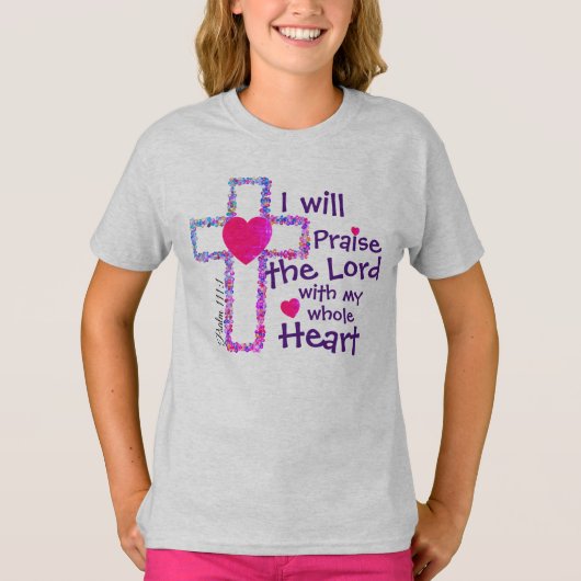 Psalm 111.1 Shirt voor kinderen (Voorkant)