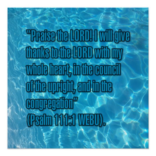 Psalm 111:1 WEBU Perfect Poster (Voorkant)