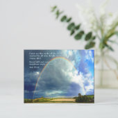 Psalm 111:2 Regenboog Briefkaart (Staand voorkant)