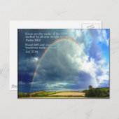 Psalm 111:2 Regenboog Briefkaart (Voorkant / Achterkant)