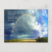 Psalm 111:2 Regenboog Briefkaart (Voorkant)