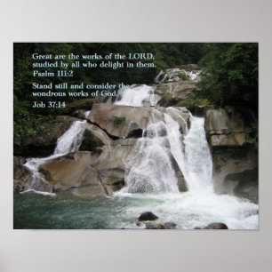 Psalm 111:2 Waterval Poster
