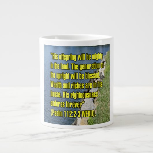 Psalm 112:2-3 WEBU Mok (Voorkant)