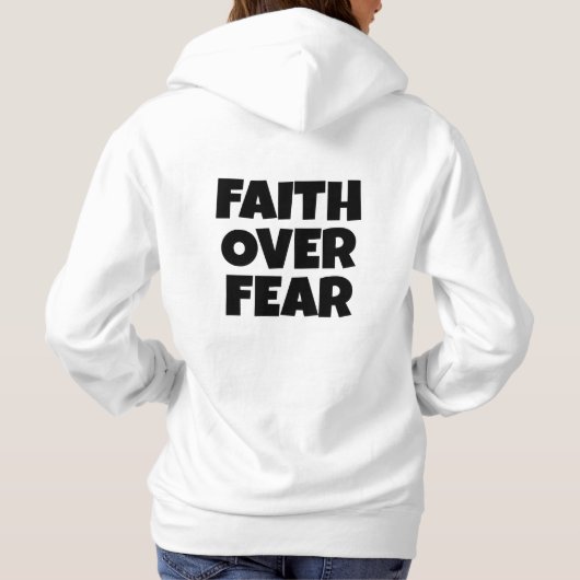 Psalm 112:6, Geloof over angst Christelijk Bijbelv Hoodie (Achterkant)