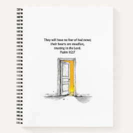 Psalm 112:7 Bible Verse Christian Journal Notebook Notitieboek