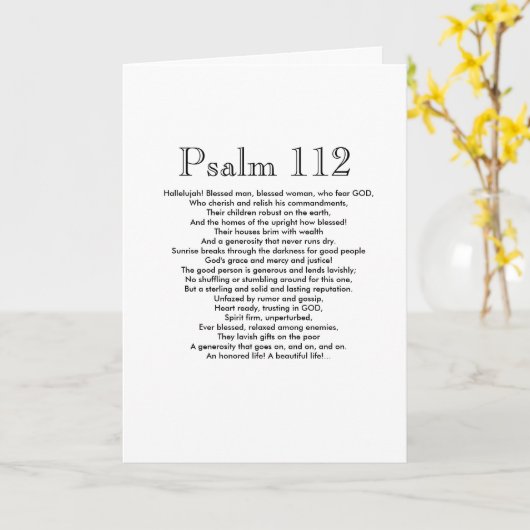 Psalm 112 Gelukkige Verjaardag! Kaart (Gele Bloem)