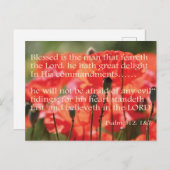 Psalm 112 - Gezegeld is het man .... Briefkaart (Voorkant / Achterkant)