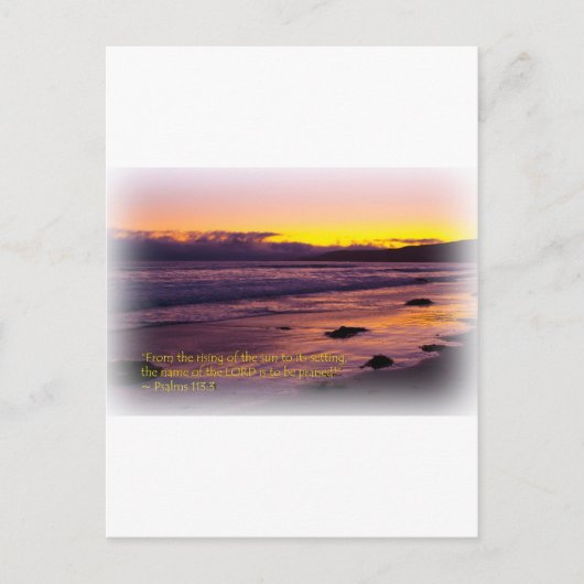 Psalm 113:3 briefkaart (Voorkant)