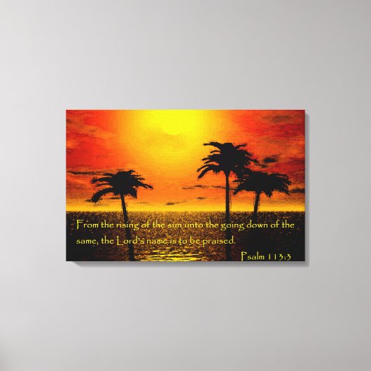Psalm 113:3 canvas afdruk (Voorkant)