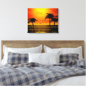 Psalm 113:3 canvas afdruk (Insitu (Slaapkamer))
