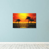 Psalm 113:3 canvas afdruk (Insitu (Houten vloer))