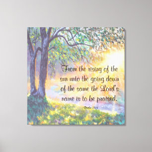 Psalm 113:3 canvas afdruk