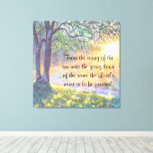 Psalm 113:3 canvas afdruk (Insitu (Houten vloer))
