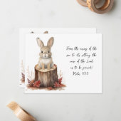 Psalm 113:3 Engels Birmees konijntje Notecard Notitiekaartje (Voorkant / Achterkant in situ)