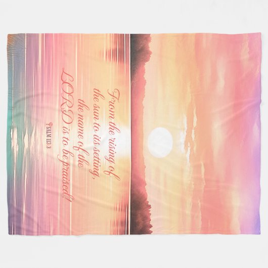 Psalm 113:3 fleece deken (Voorkant (Horizontaal))
