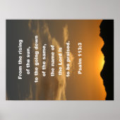 Psalm 113:3 poster (Voorkant)