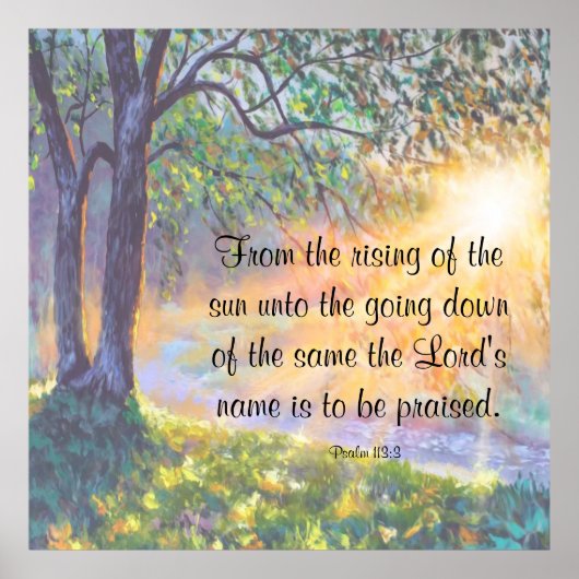 Psalm 113:3 poster (Voorkant)