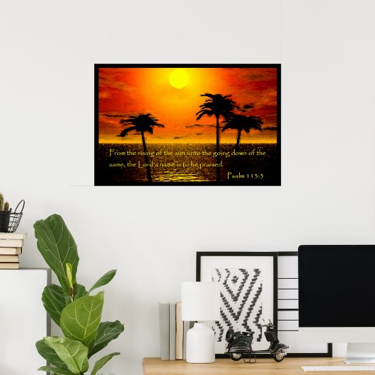 Psalm 113:3 Poster (Thuiskantoor)