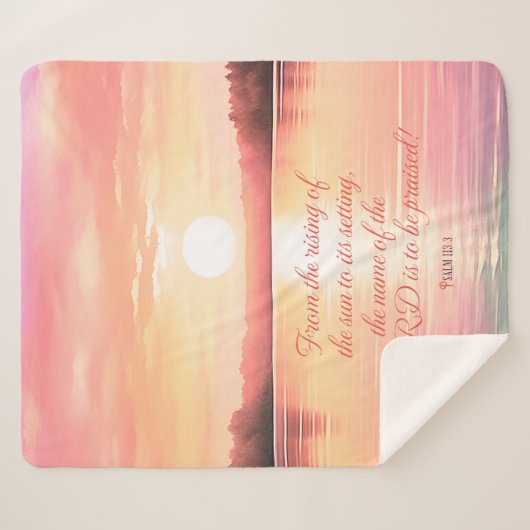 Psalm 113:3 sherpa deken (Voorkant (horizontaal))