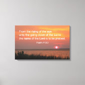 Psalm 113:3 Uit de zonsopgang Canvas Afdruk (Voorkant)