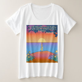 Psalm 113:3 Vrouwen Plus Maat Christelijk T-shirt